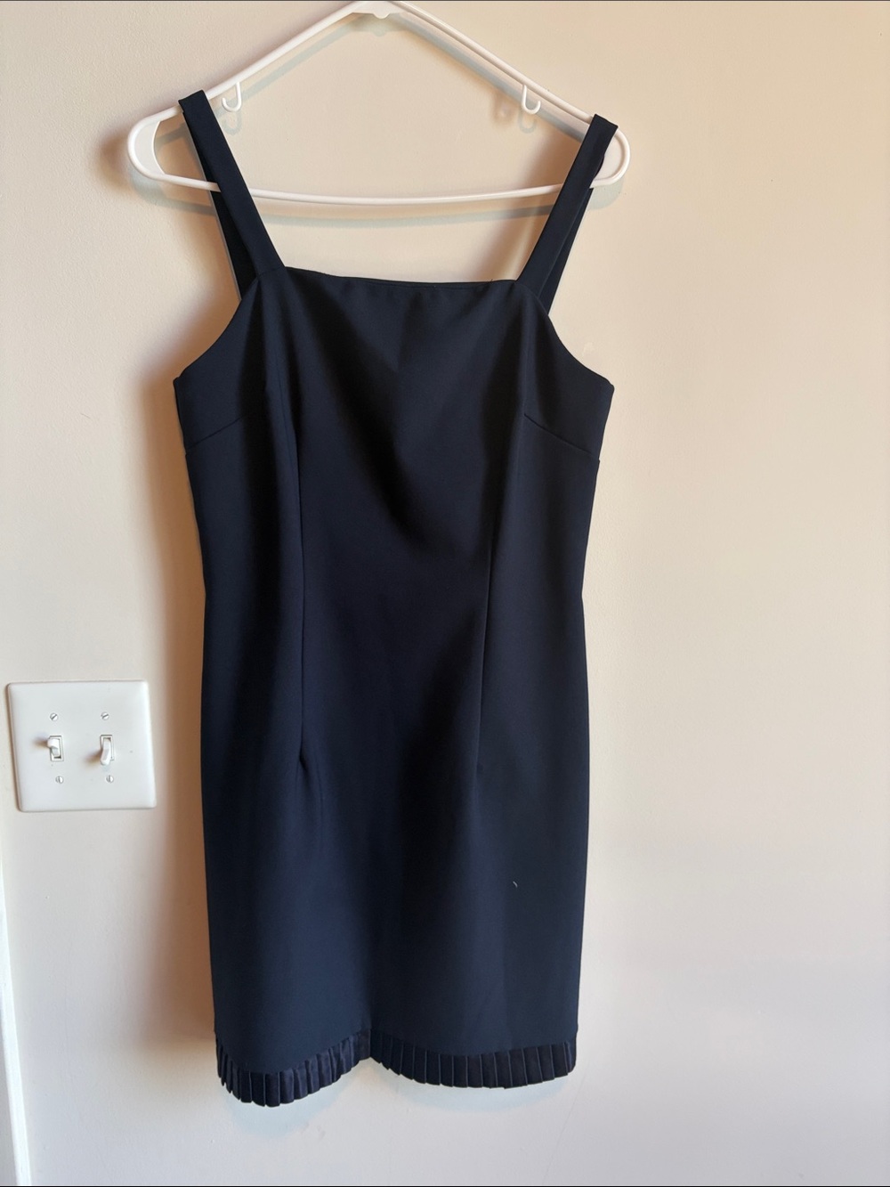 Classic Navy Sleeveless Sheath Dress